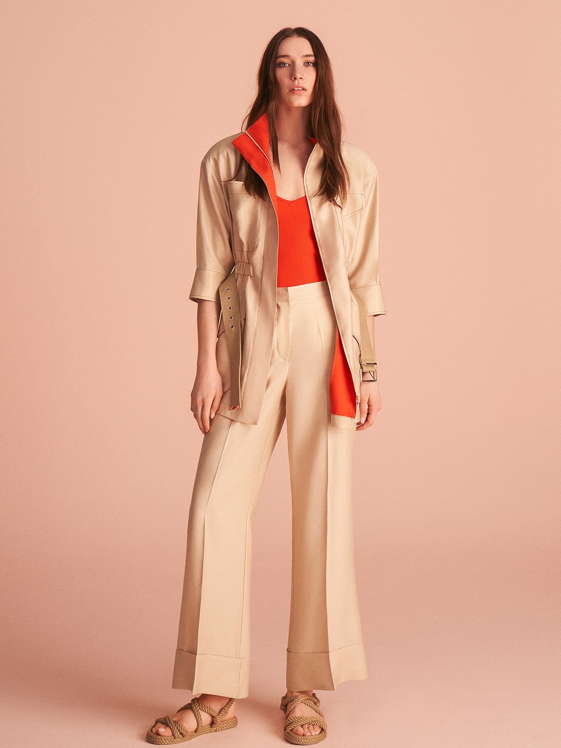 High Waisted Wide Leg Pants in vibrant colors with pockets and cuffed hem, showcasing a relaxed fit and stylish design.