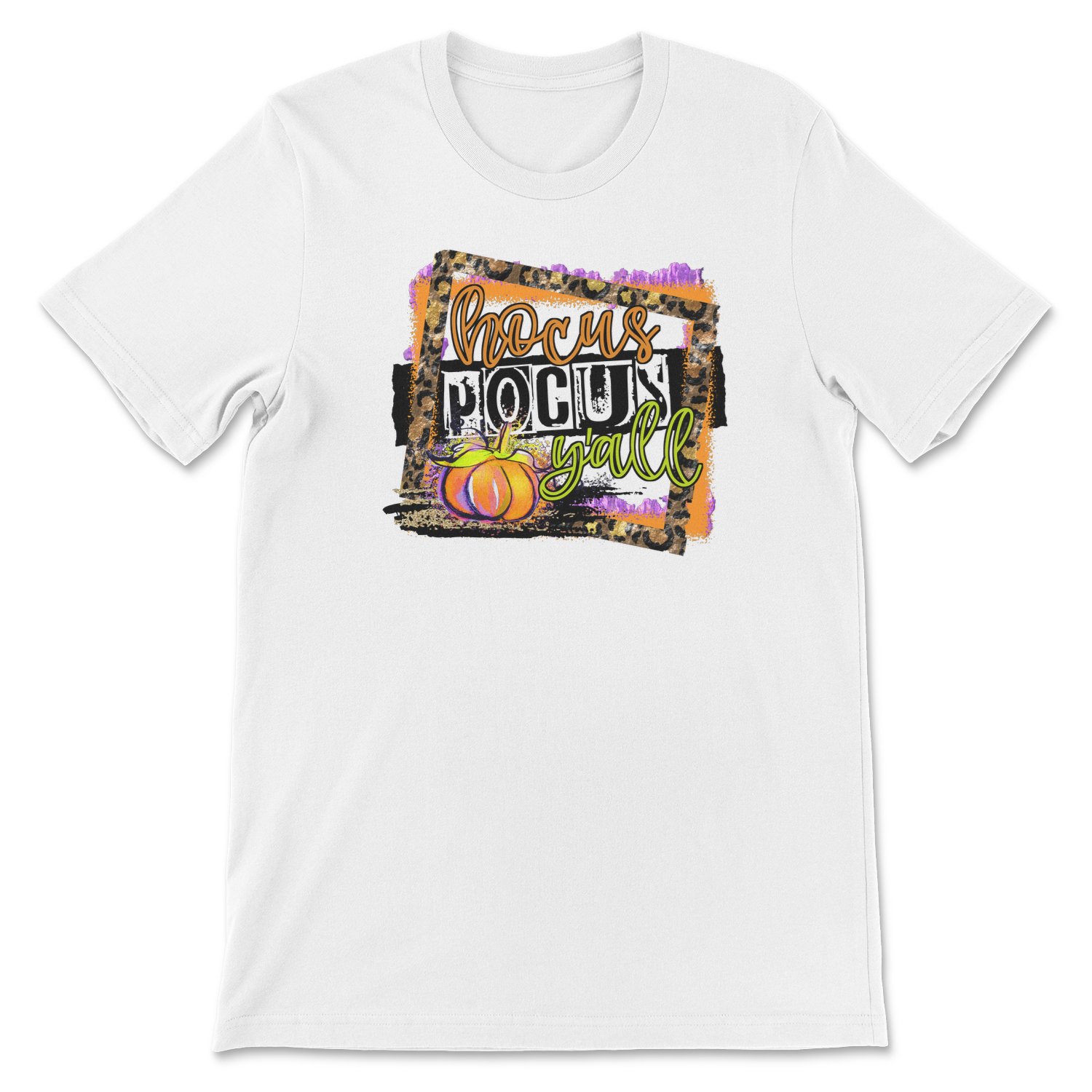 Hocus Pocus Yall Tee featuring a whimsical design, perfect for Halloween celebrations.