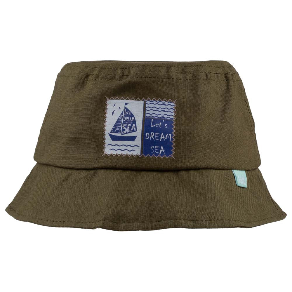 Infant to Toddler Bucket Hat featuring a Let's Dream Sea-Nautical Sailing Theme, designed for comfort and sun protection.