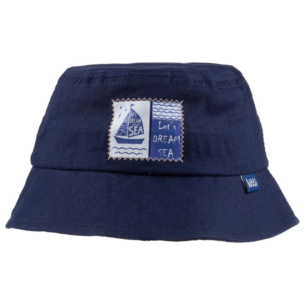 Infant to Toddler Bucket Hat featuring a Let's Dream Sea-Nautical Sailing Theme, designed for comfort and sun protection.