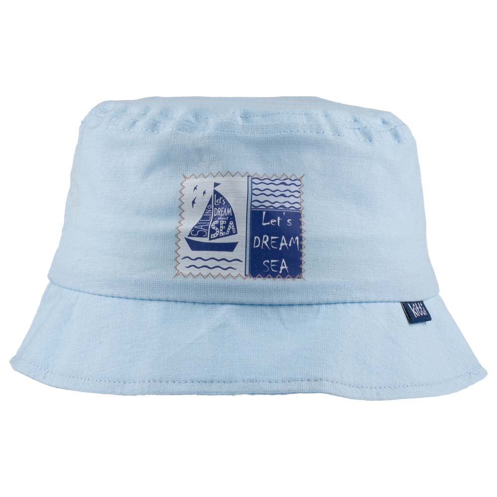 Infant to Toddler Bucket Hat featuring a Let's Dream Sea-Nautical Sailing Theme, designed for comfort and sun protection.