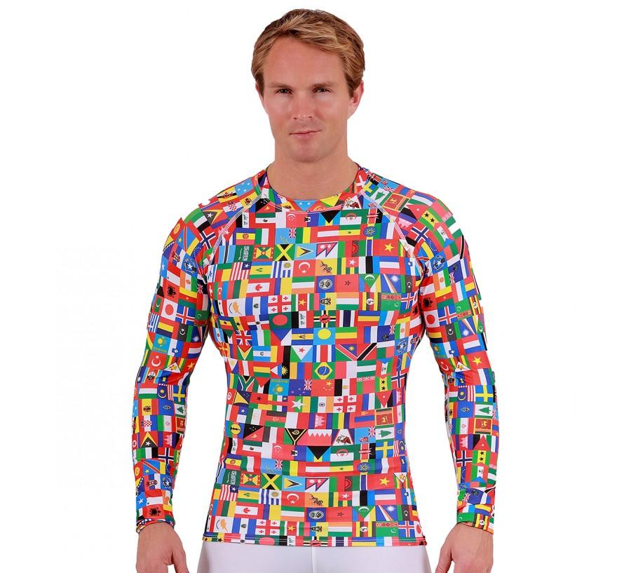 Insta Slim Big and Tall Flags Activewear Raglan Long Sleeve in various colors, showcasing its breathable fabric and stylish design.