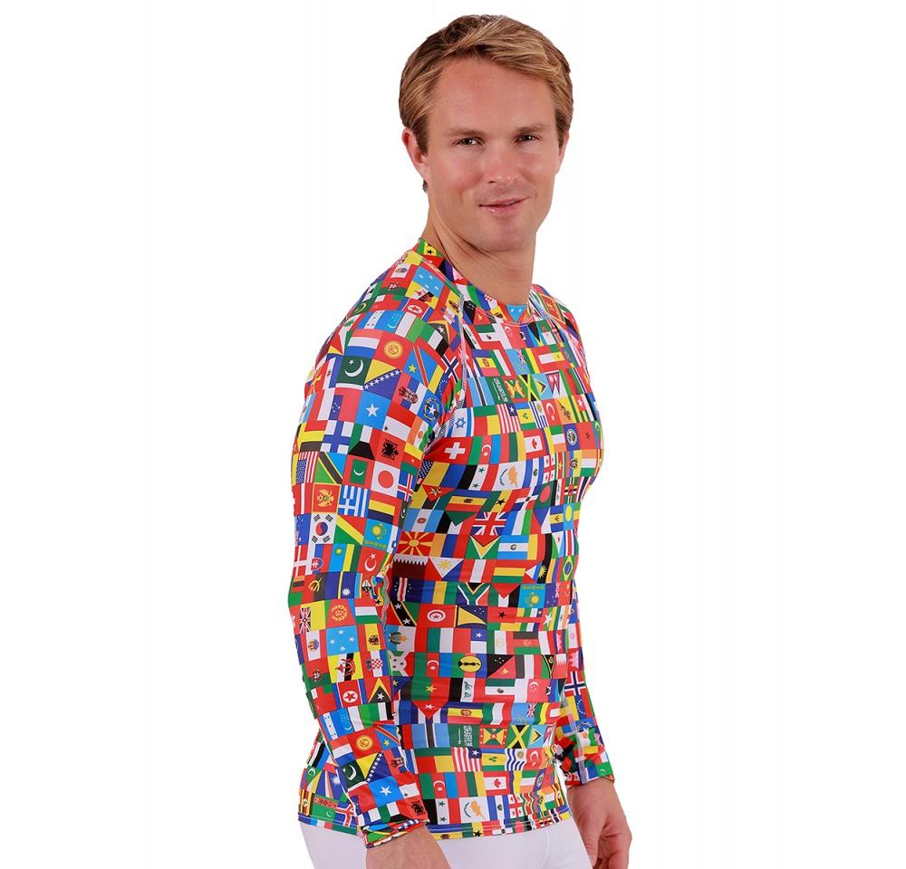 Insta Slim Big and Tall Flags Activewear Raglan Long Sleeve in various colors, showcasing its breathable fabric and stylish design.