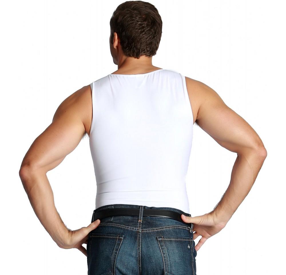 Insta Slim Big & Tall Compression Muscle Tank MS0001BT, a sleek sleeveless T-shirt designed for instant slimming and support.