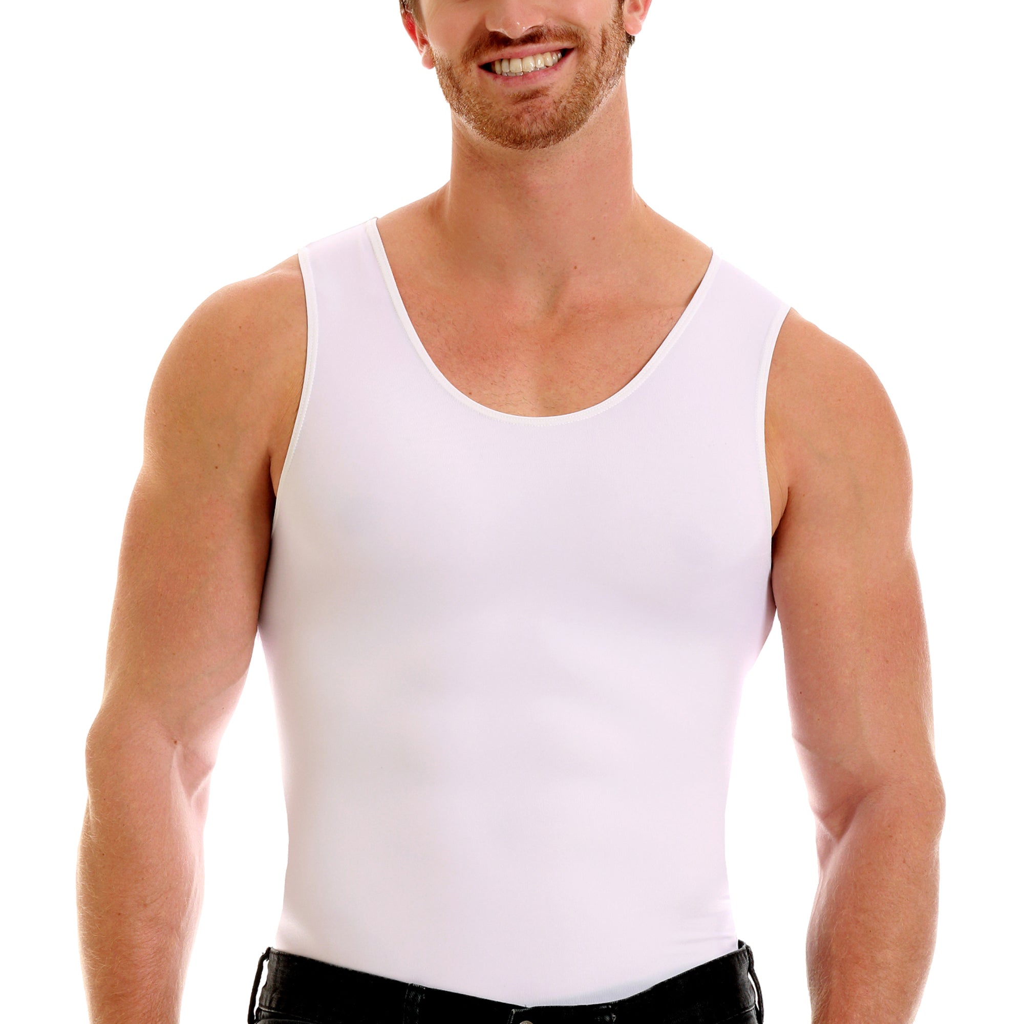 Insta Slim Big & Tall Compression Muscle Tank MS0001BT, a sleek sleeveless T-shirt designed for instant slimming and support.