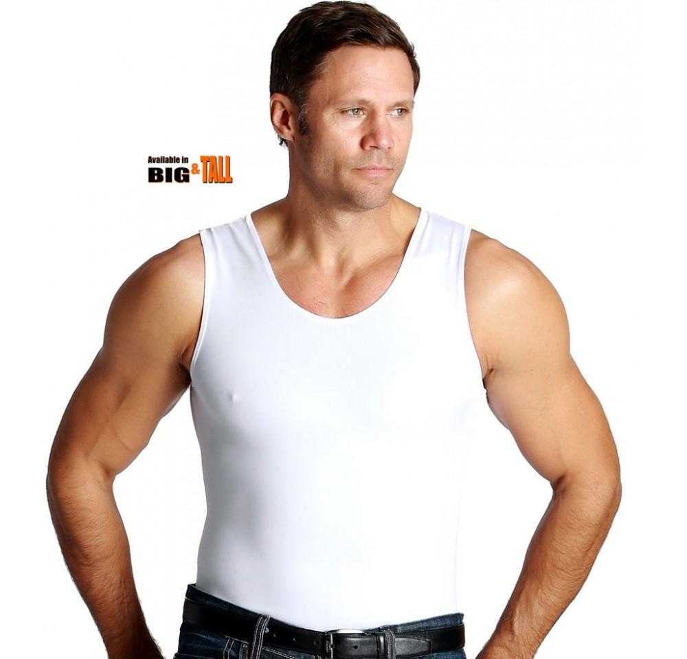 Insta Slim Big & Tall Compression Muscle Tank MS0001BT, a sleek sleeveless T-shirt designed for instant slimming and support.