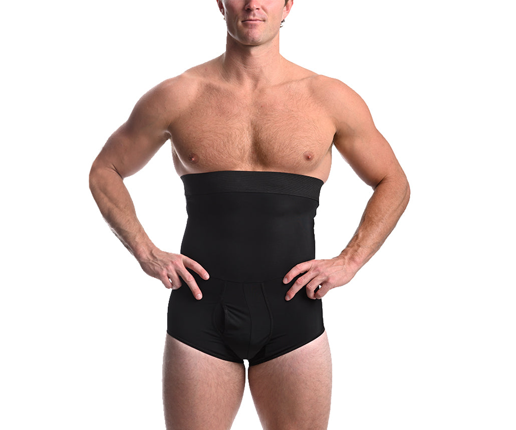 Insta Slim Compression Hi-Waist 12inch Waist Brief 1BF1201 showcasing its high-waist design and soft fabric.