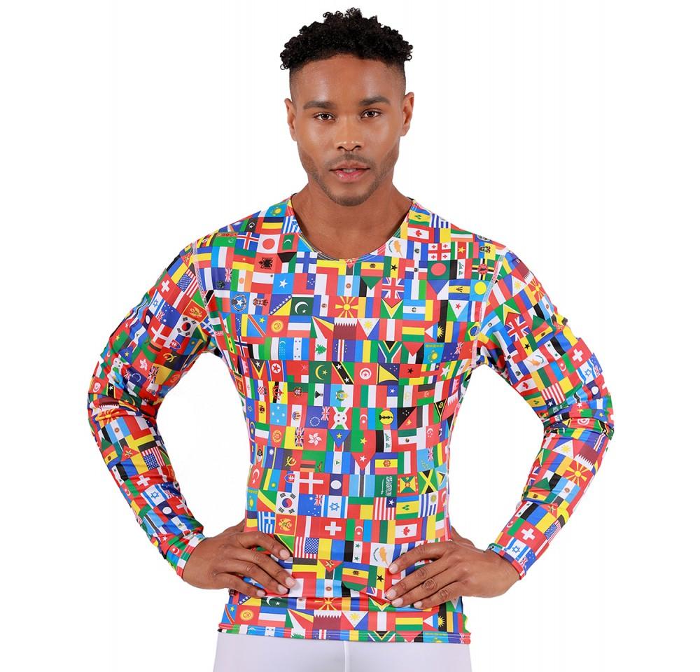 Insta Slim Flags Activewear Long Sleeve Crew Neck in various colors, showcasing its soft fabric and stylish design, ideal for cold weather workouts.