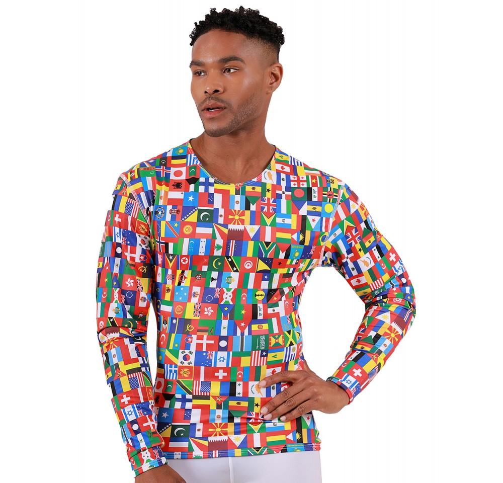 Insta Slim Flags Activewear Long Sleeve Crew Neck in various colors, showcasing its soft fabric and stylish design, ideal for cold weather workouts.