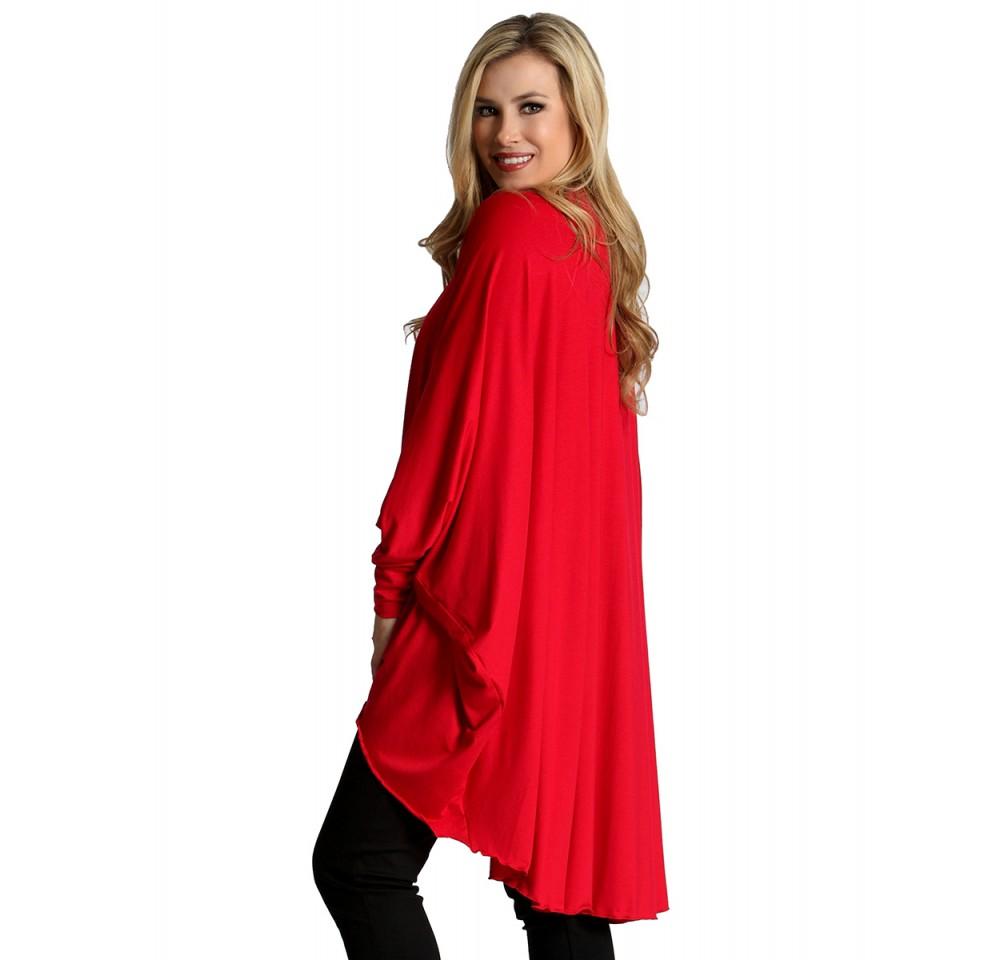 InstantFigure InstaWrap Shahl Cardi Top with Cuffs in versatile styles, showcasing its soft fabric and comfortable cuffs.