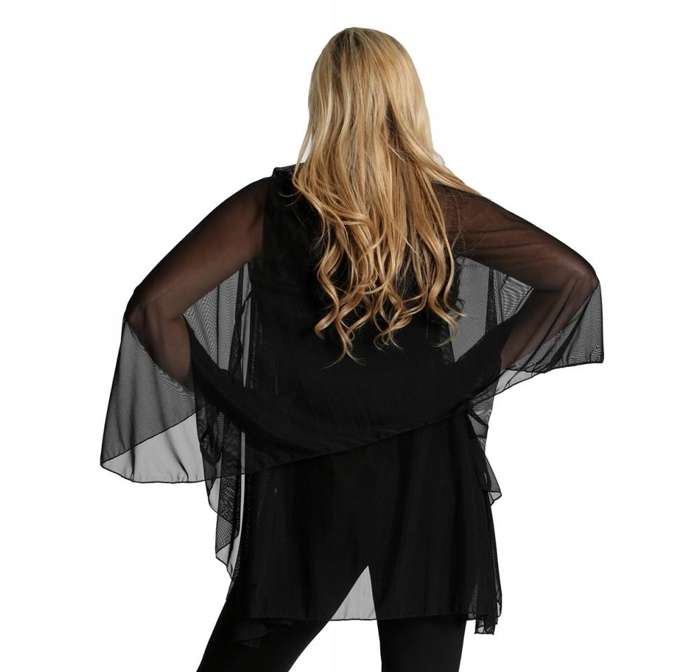 InstantFigure InstaWrap Sheer Mesh Long Shawl Coverup displayed elegantly, showcasing its versatility and soft fabric.