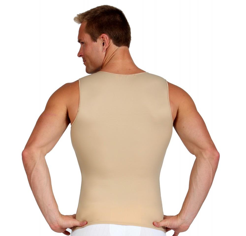 InstantRecoveryMD Men's Compression Sleeveless Vest MD300 with front zipper, designed for post-operative support and comfort.