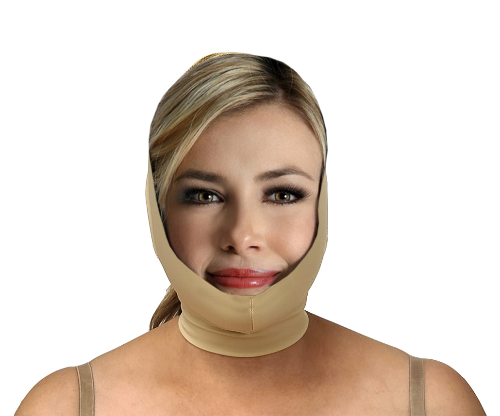 InstantRecoveryMD Unisex Compression Chin Strap Neck Support MD413, designed for post-surgery recovery with full neck coverage and breathable material.