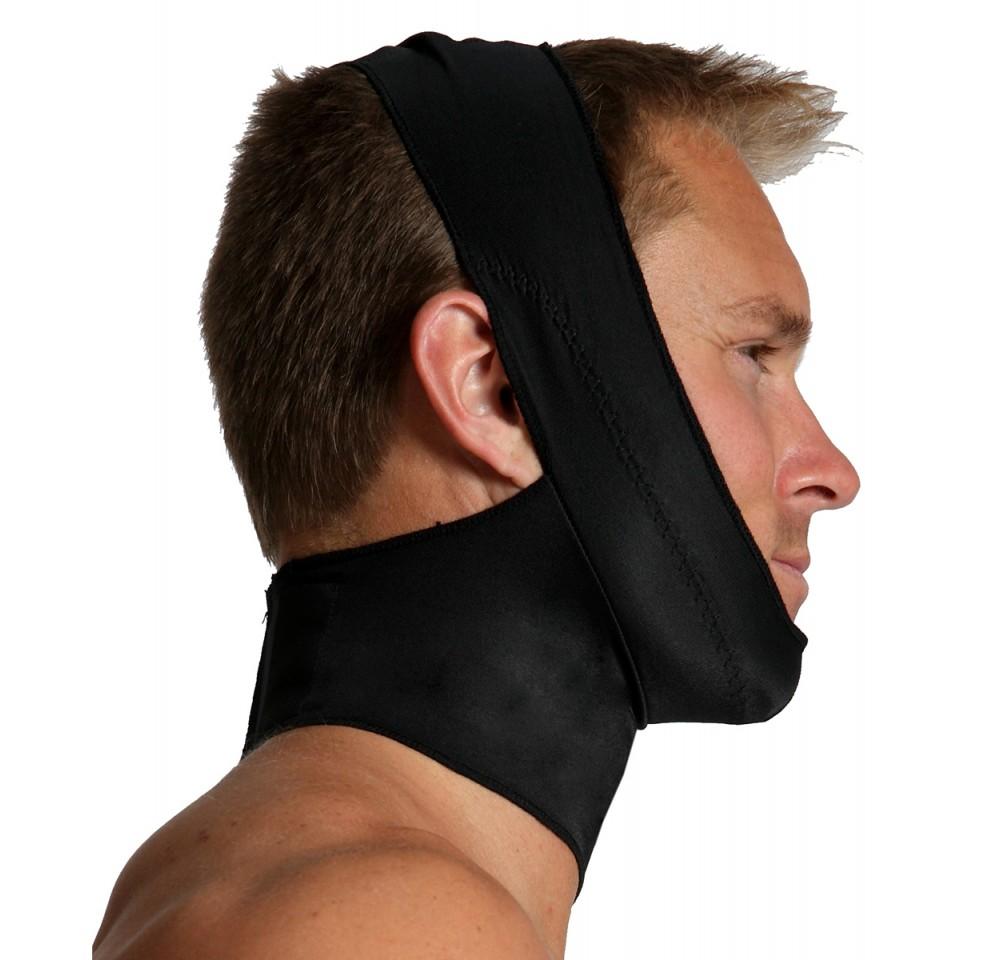 InstantRecoveryMD Unisex Compression Chin Strap Neck Support MD413, designed for post-surgery recovery with full neck coverage and breathable material.