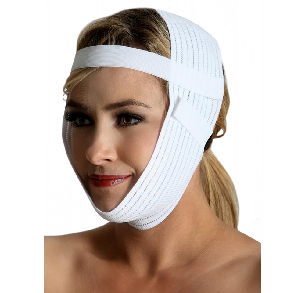 InstantRecoveryMD Unisex Surgical Chin Strap Support Straps MD414, designed for post-cosmetic surgery recovery with adjustable Velcro closures.