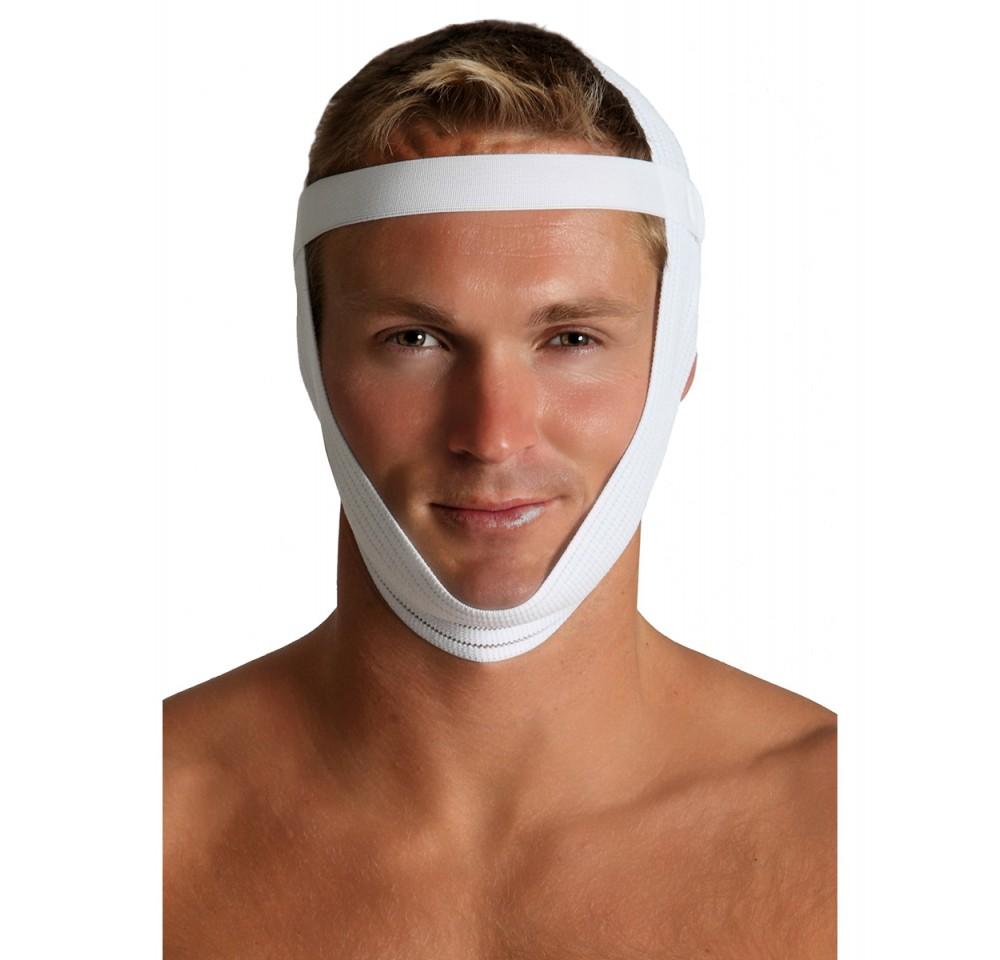 InstantRecoveryMD Unisex Surgical Chin Strap Support Straps MDFA02, designed for post-cosmetic surgery recovery with adjustable Velcro closures.