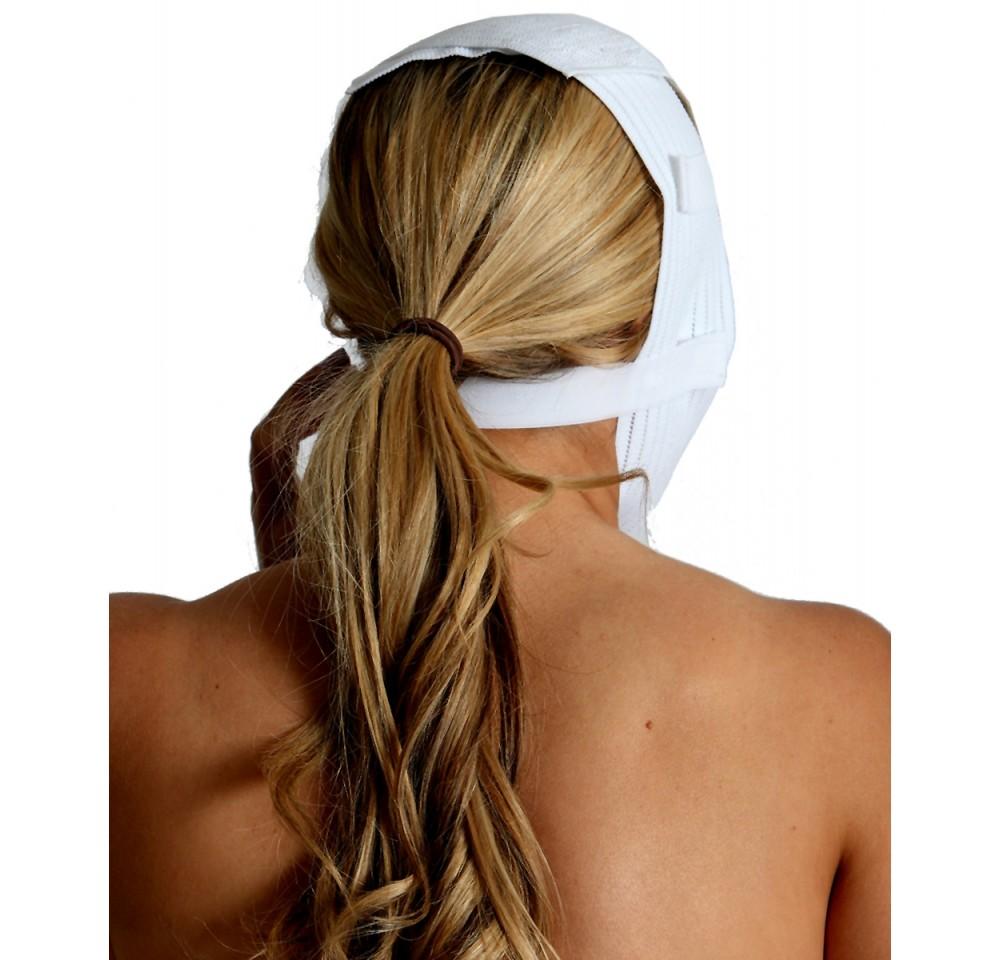 InstantRecoveryMD Unisex Surgical Chin Strap Support Straps MDFA02, designed for post-cosmetic surgery recovery with adjustable Velcro closures.