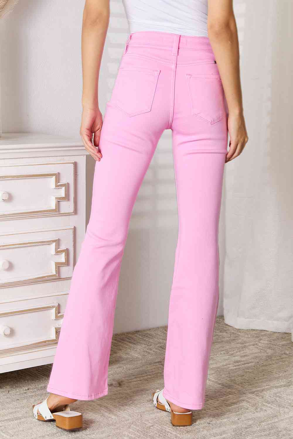 Kancan High Rise Bootcut Jeans showcasing a high-waisted design and elegant bootcut style, perfect for versatile outfits.
