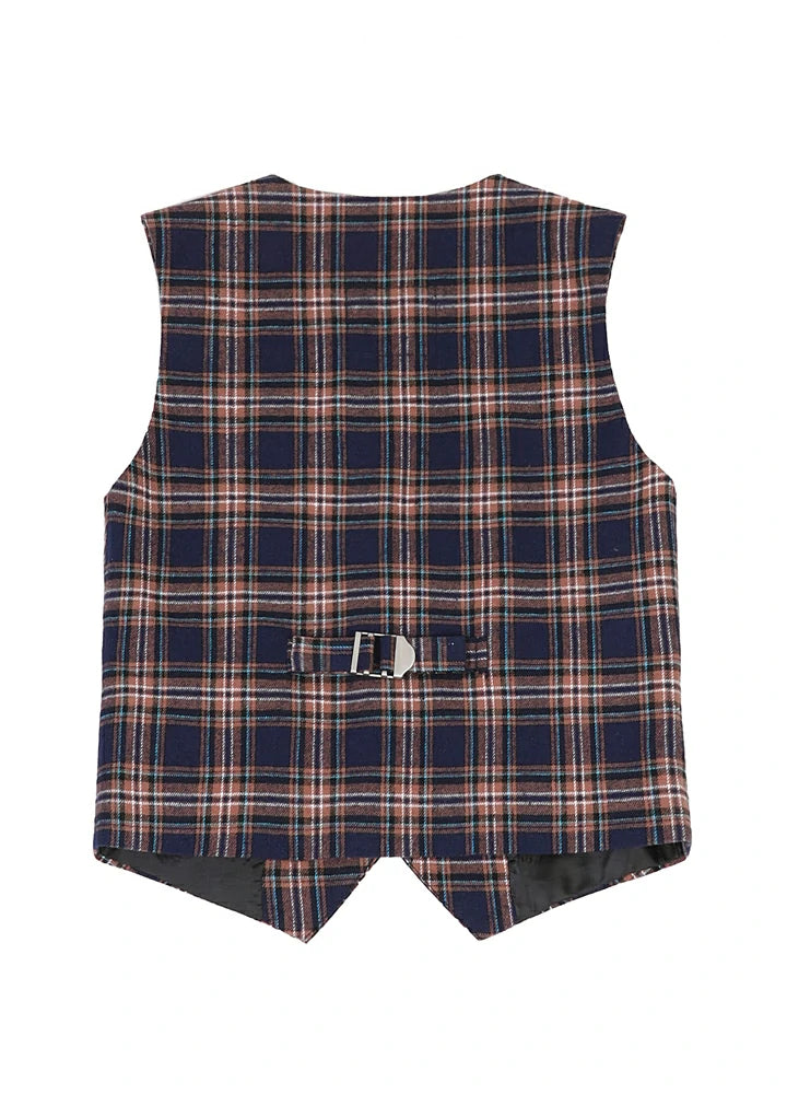 Kid's Dressy Suit Vest featuring a 4-button single breasted design, perfect for formal occasions.