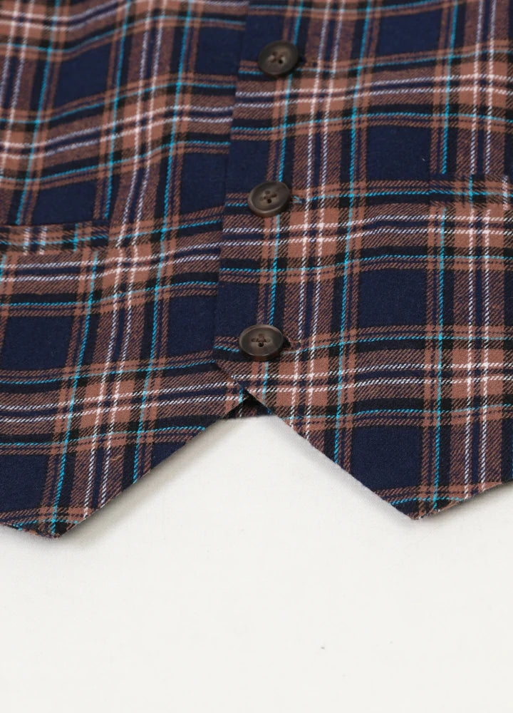 Kid's Dressy Suit Vest featuring a 4-button single breasted design, perfect for formal occasions.