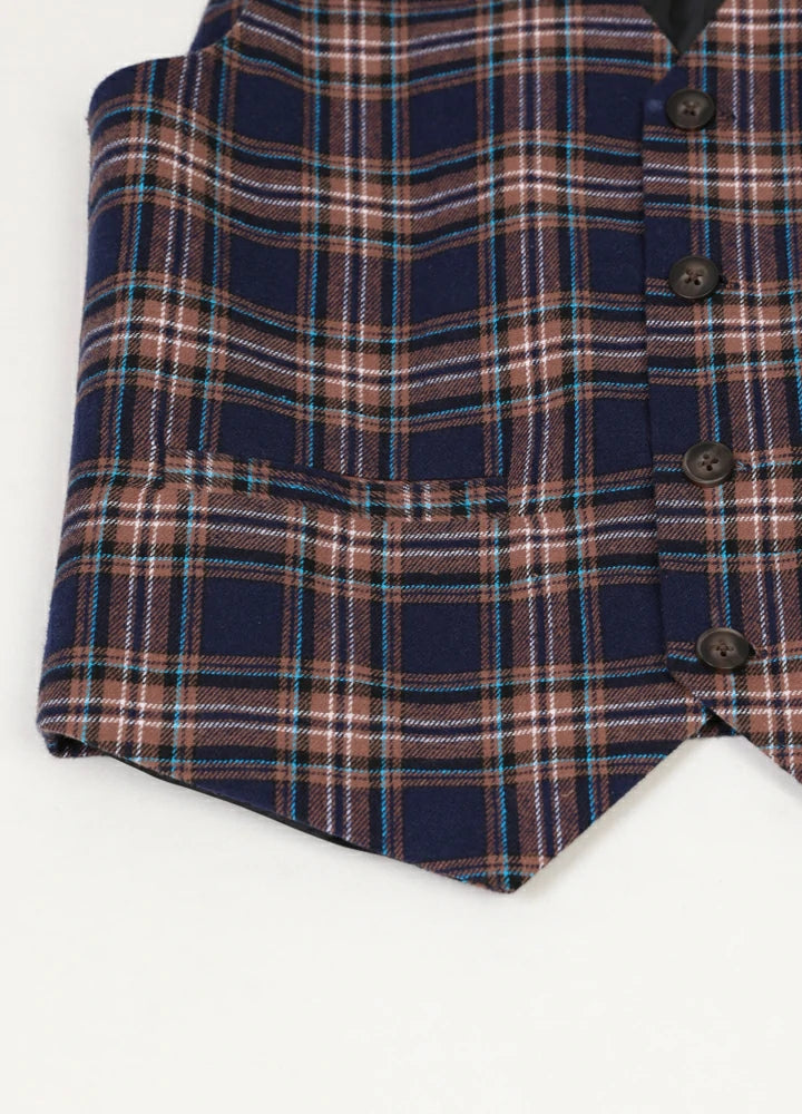 Kid's Dressy Suit Vest featuring a 4-button single breasted design, perfect for formal occasions.