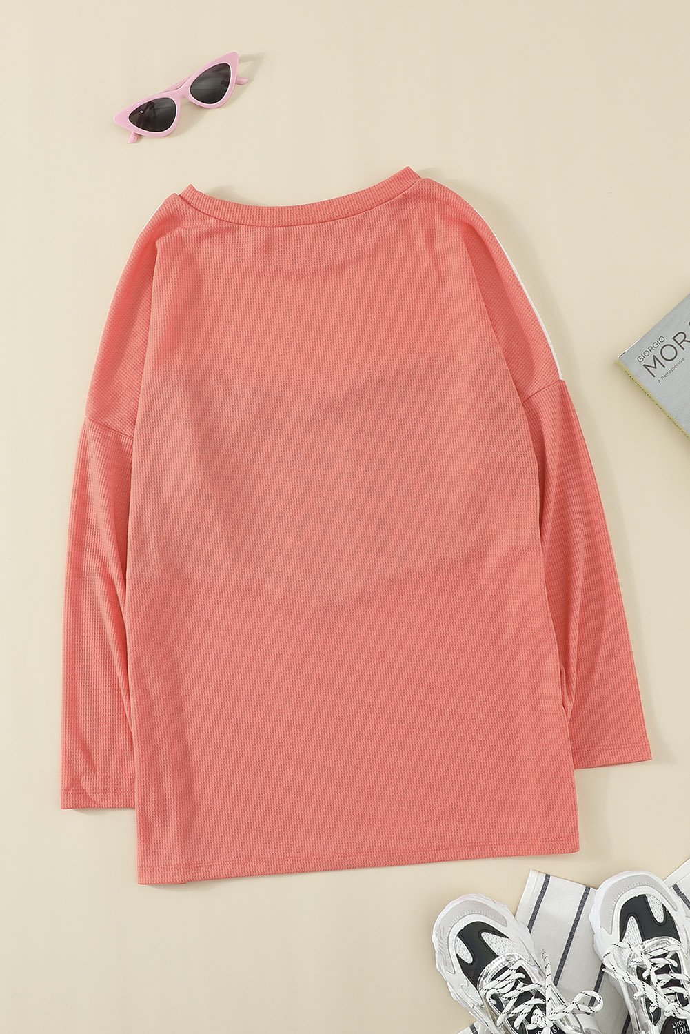 Leopard Print Stitching Color Block Long Sleeve Top featuring stylish design and comfortable fit, perfect for casual and trendy outfits.