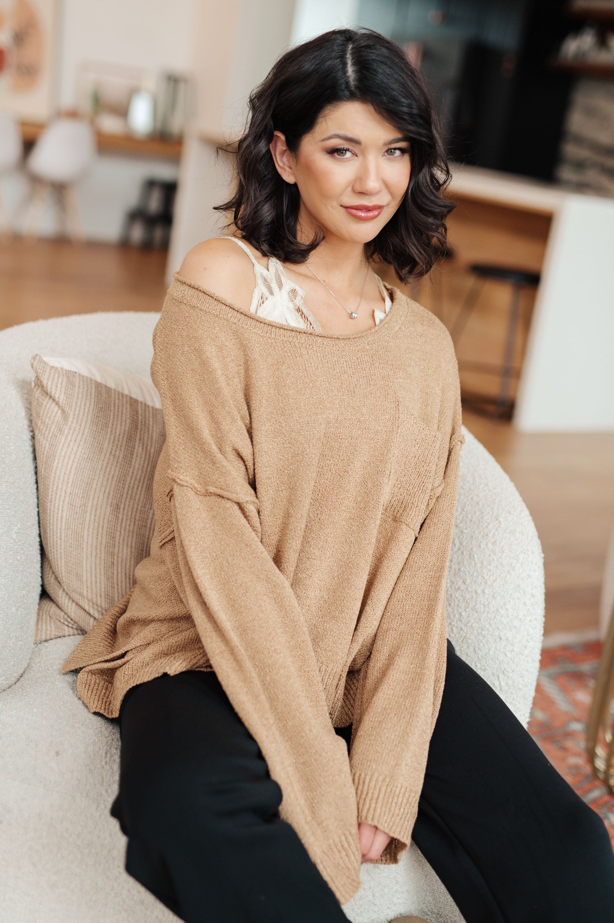 Live In Lace Bralette in Taupe featuring delicate lace design and adjustable straps, perfect for layering.