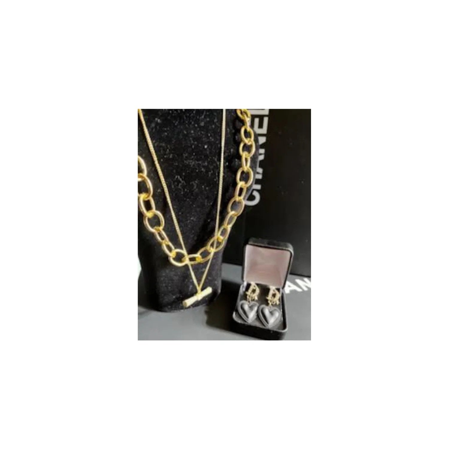 Lux Earrings featuring a beautiful black design, model D, measuring 2 inches and weighing 0.20LB, perfect for elegant occasions.