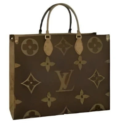 LUX Large & Medium Tote bag in Monogram Giant canvas with stylish reverse pattern, featuring Toron handles and shoulder straps.