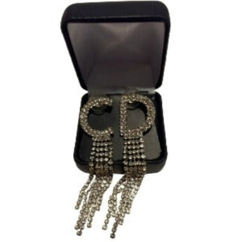 Lux Pendant Earrings by Christian Dior, featuring a 4-inch elegant design, high-quality replica craftsmanship, and lightweight comfort.