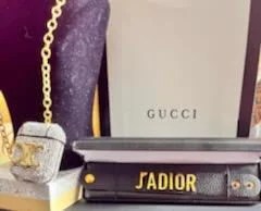 Lux Women Bracelet by Dior in gold and dark gold genuine leather, showcasing elegant design and high-quality craftsmanship.