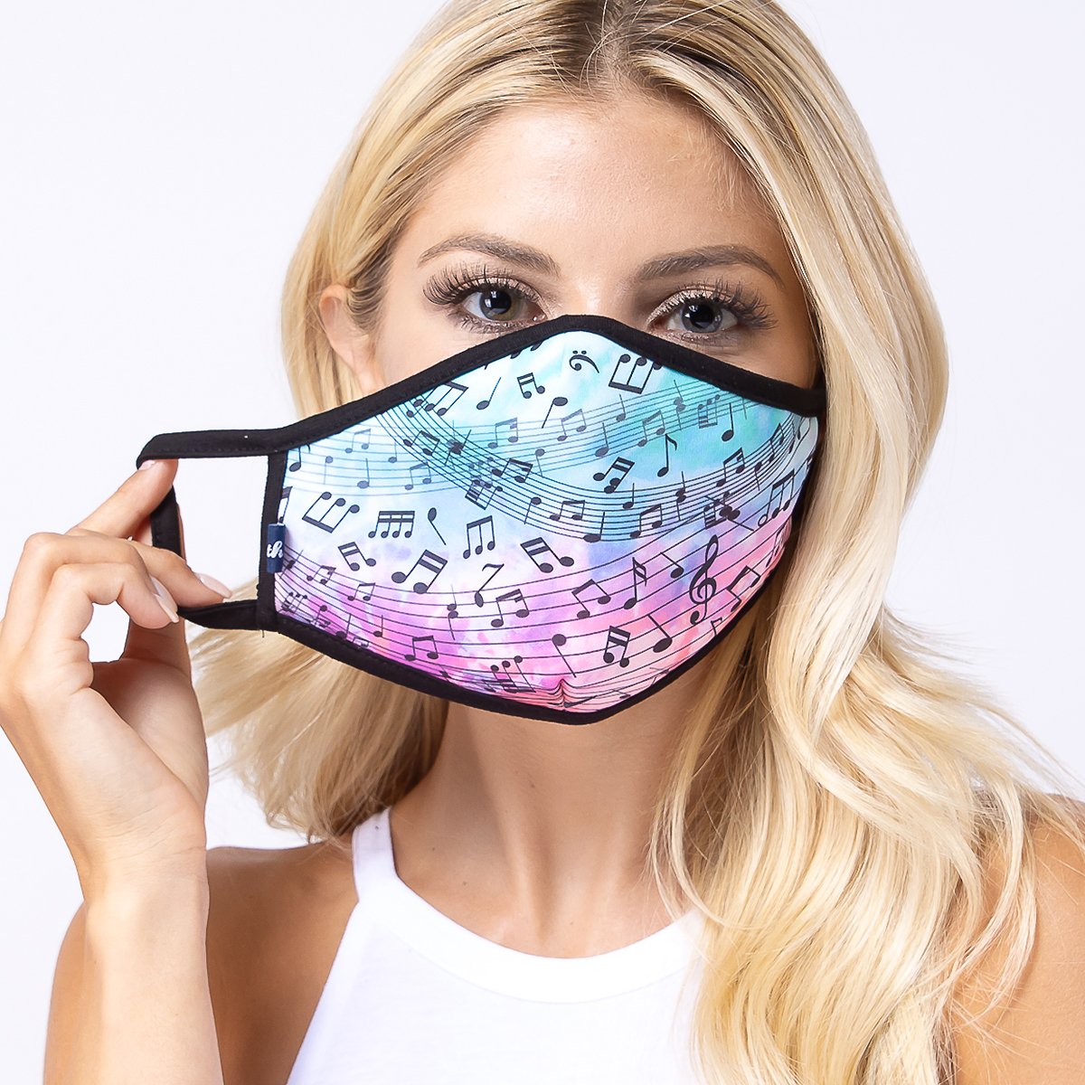 Melody 3-Layered Face Cover featuring a unique print design, made with polyester and cotton, suitable for unisex wear.