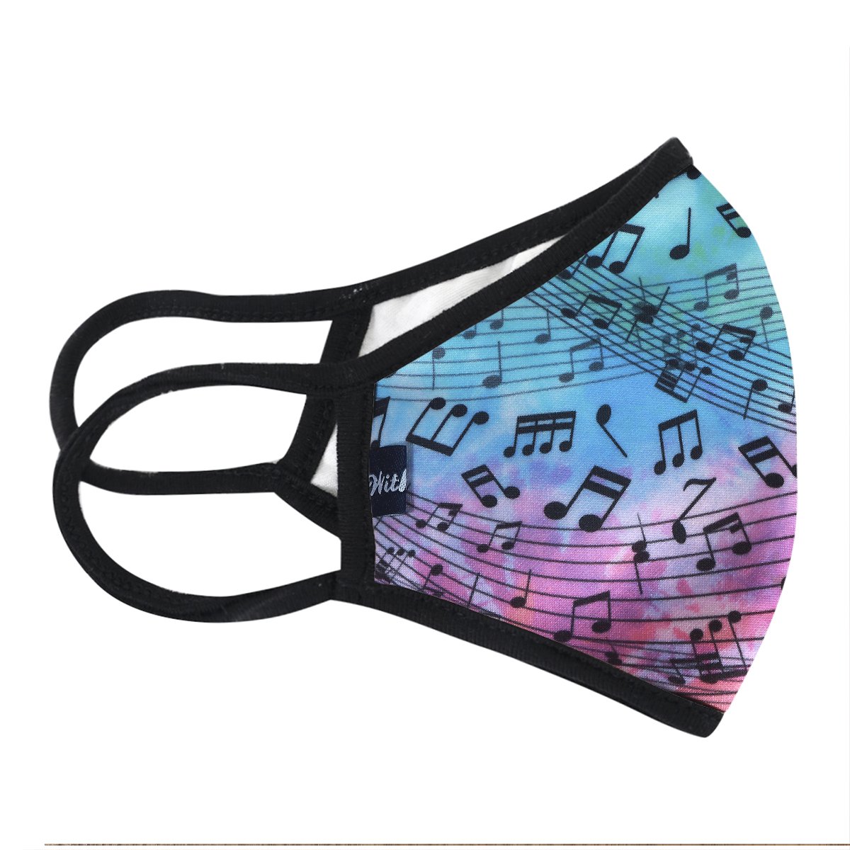 Melody 3-Layered Face Cover featuring a unique print design, made with polyester and cotton, suitable for unisex wear.