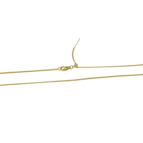 A delicate Mini Bubble Initial Letter Personalized Necklace featuring a gold plated initial pendant on an adjustable chain.