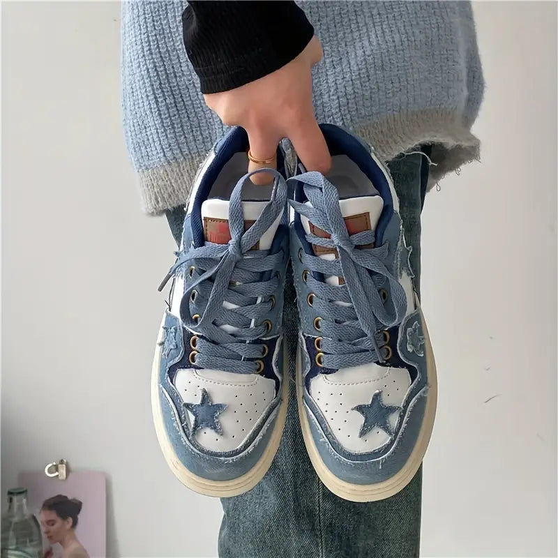 Missy Colorblock Star Skate Shoes featuring a stylish colorblock design and star accents, perfect for casual wear.