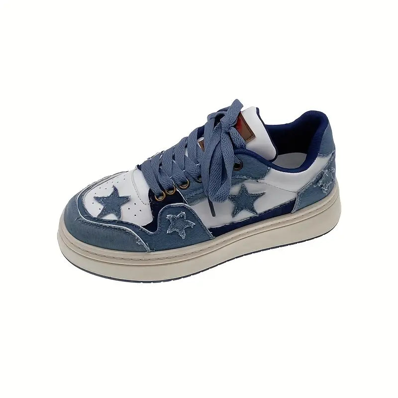 Missy Colorblock Star Skate Shoes featuring a stylish colorblock design and star accents, perfect for casual wear.