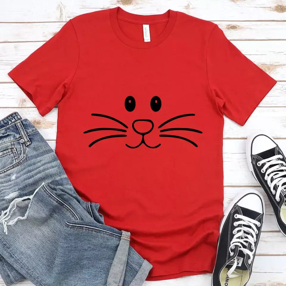 Mrs. And Mr. Bunny Face Couple Tee featuring cute bunny designs, perfect for couples.