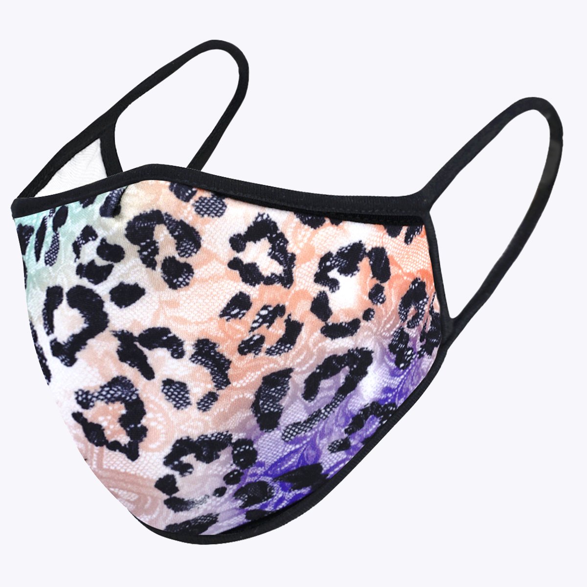 Multi Animal 3-Layered Face Cover featuring a unique animal print design, made from polyester and cotton, suitable for unisex wear.