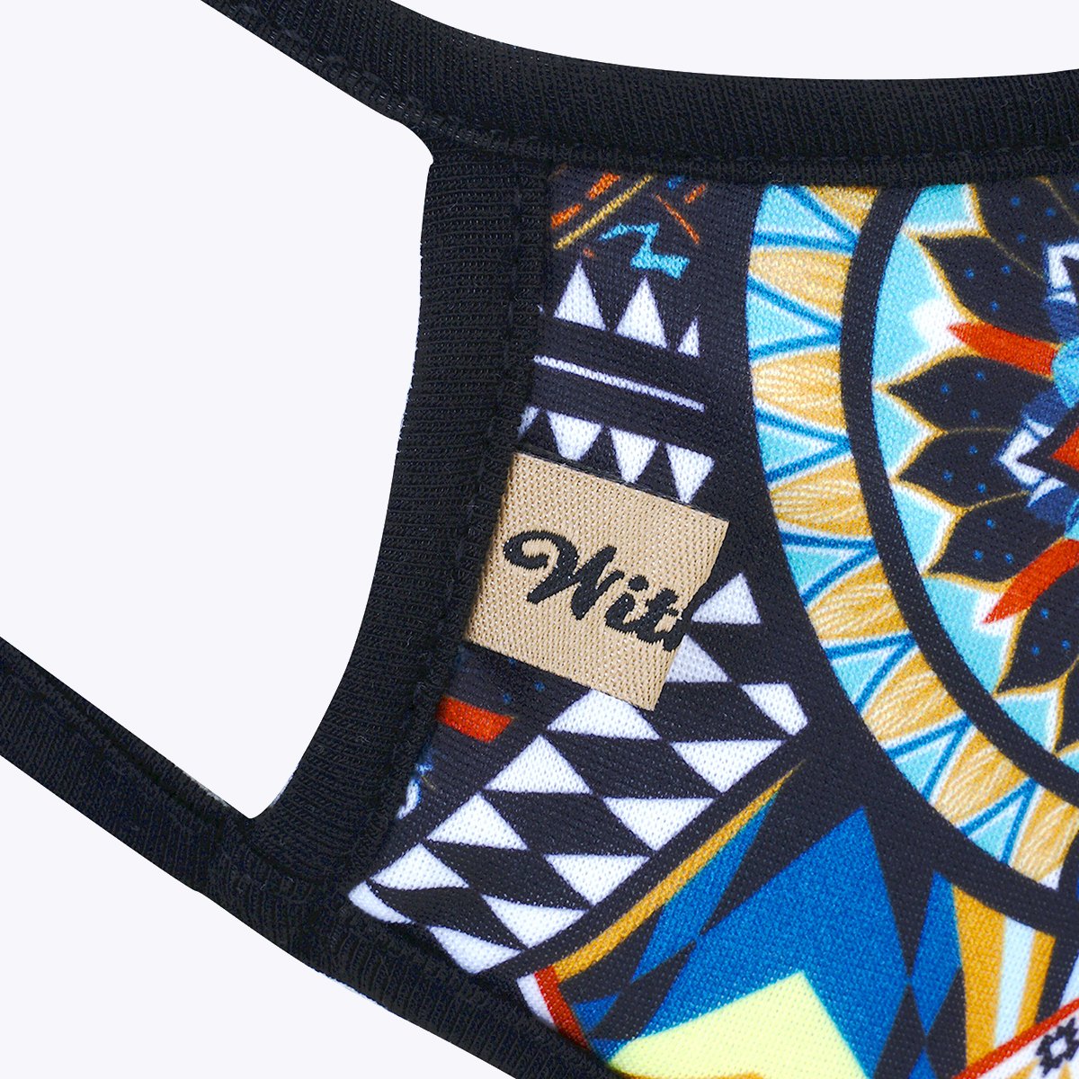 Multi Suzani 3-Layered Face Cover featuring a unique print design, made from polyester and cotton, suitable for unisex wear.