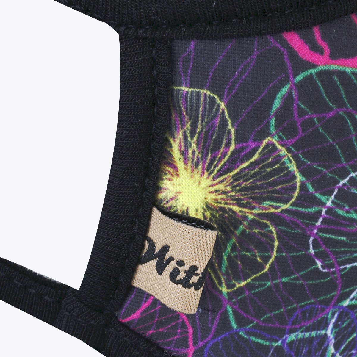 Neon Multi 3-Layered Face Cover featuring a vibrant print design, made with polyester and cotton, suitable for unisex wear.