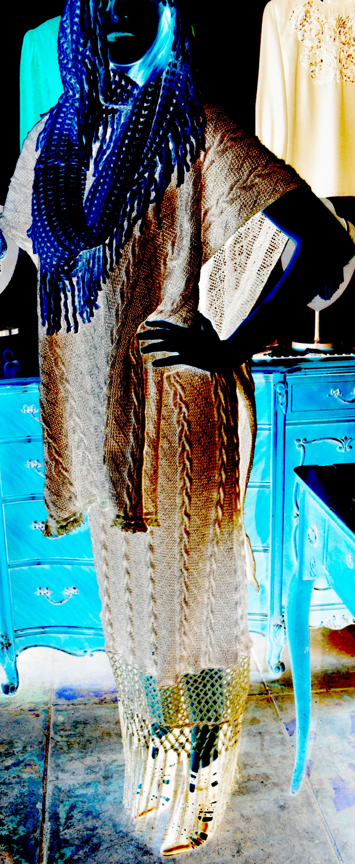 Neon POV original artwork bythelionbody in a custom unfinished picture frame, vibrant colors and modern design.