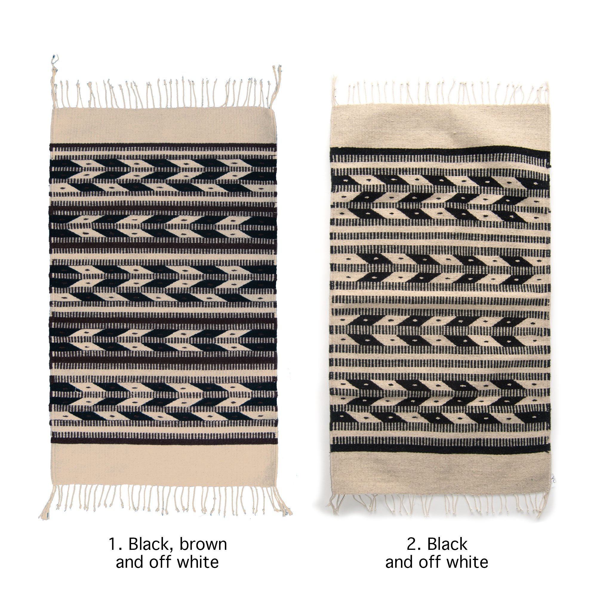 Neza Native American Rug featuring an intricate arrows design, handmade from thick wool, showcasing vibrant colors and geometric patterns.