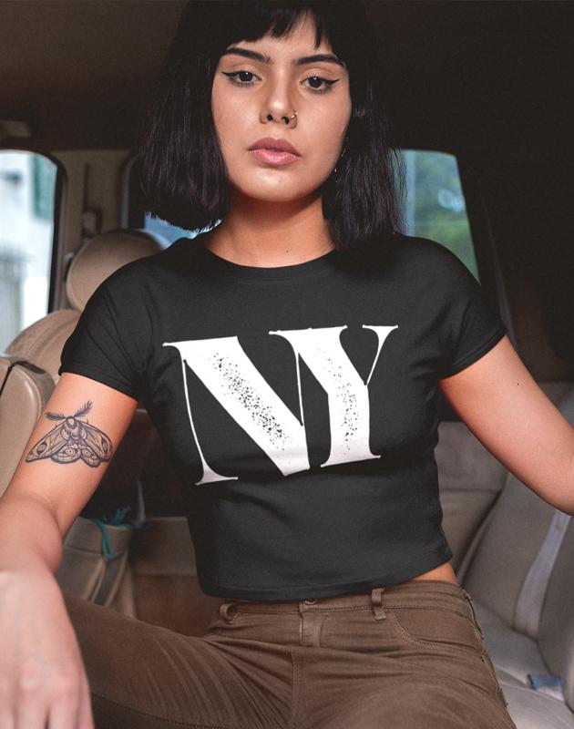 NY - New York Women's Crop Top Bella+Canvas 6682 in various earth tones, showcasing its relaxed fit and lightweight fabric.