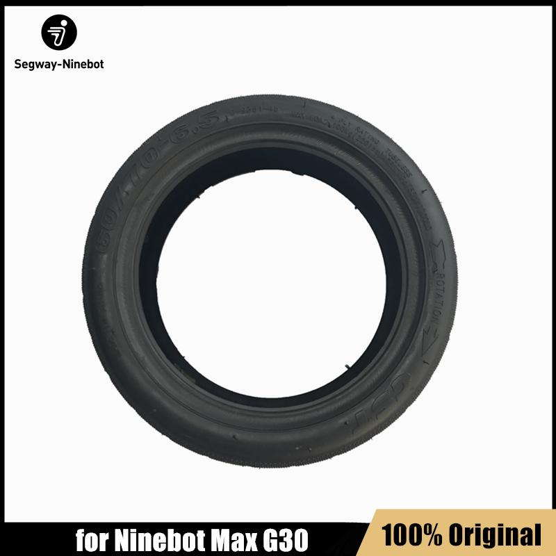 Original front tire for Ninebot MAX G30 KickScooter, 10-inch size, designed for durability and performance.