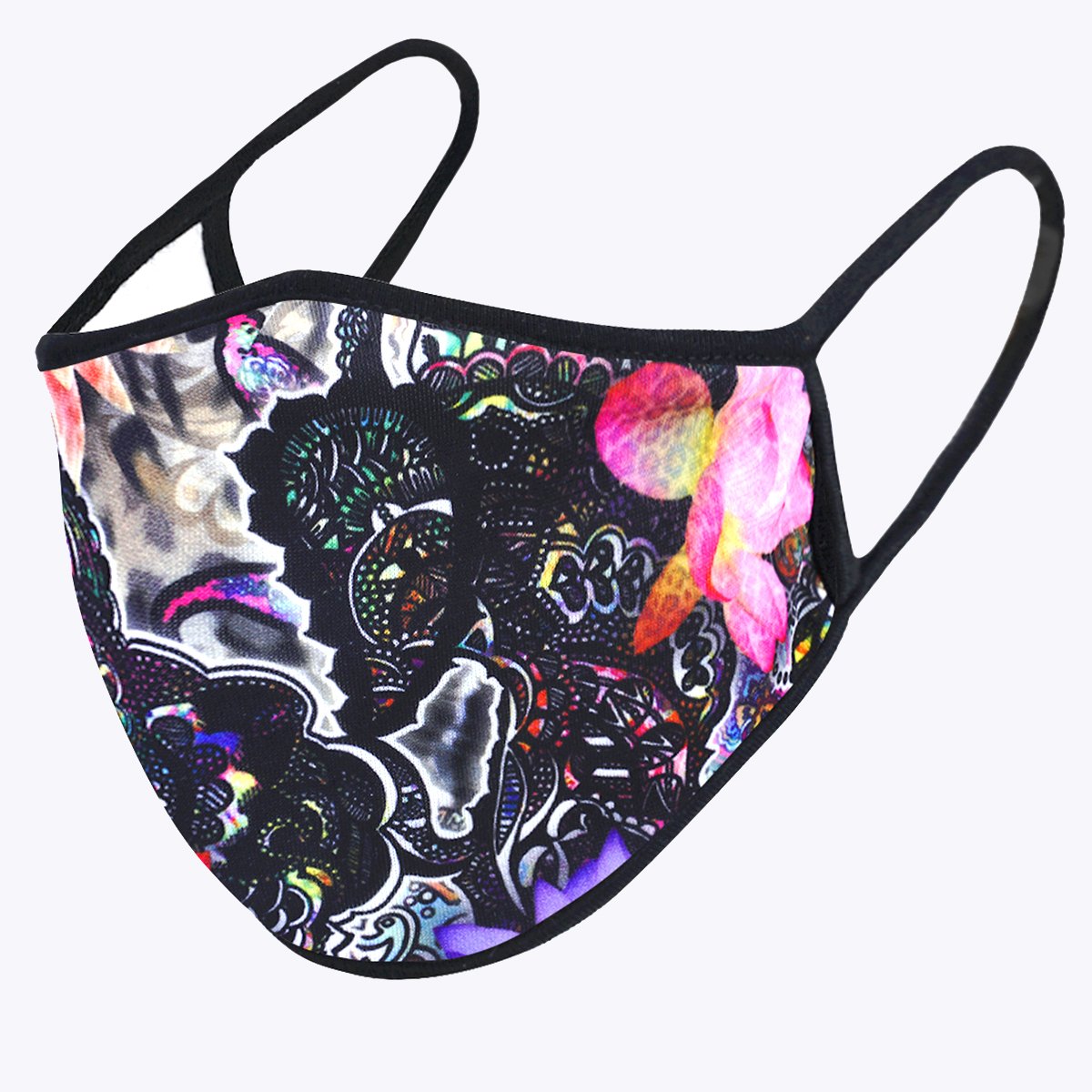 Paisley 3-Layered Face Cover featuring a unique print design, made from polyester and cotton, suitable for unisex wear.