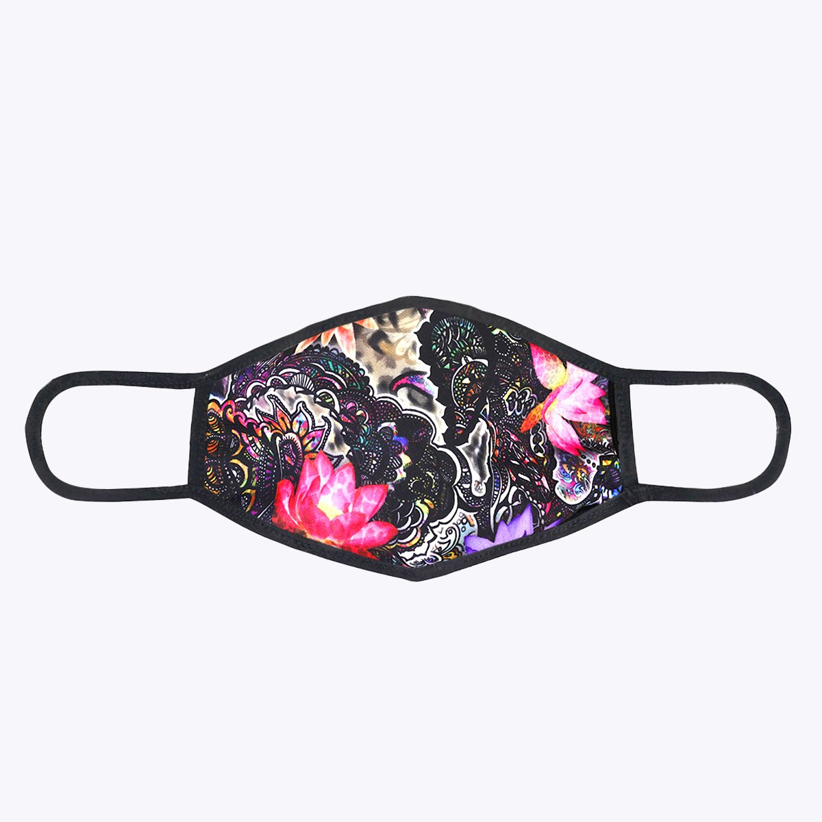 Paisley 3-Layered Face Cover featuring a unique print design, made from polyester and cotton, suitable for unisex wear.