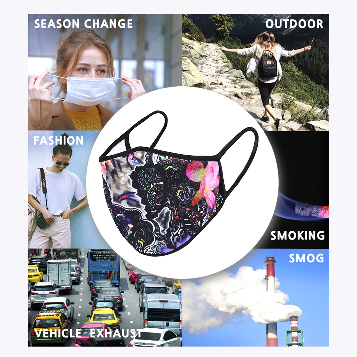 Paisley 3-Layered Face Cover featuring a unique print design, made from polyester and cotton, suitable for unisex wear.