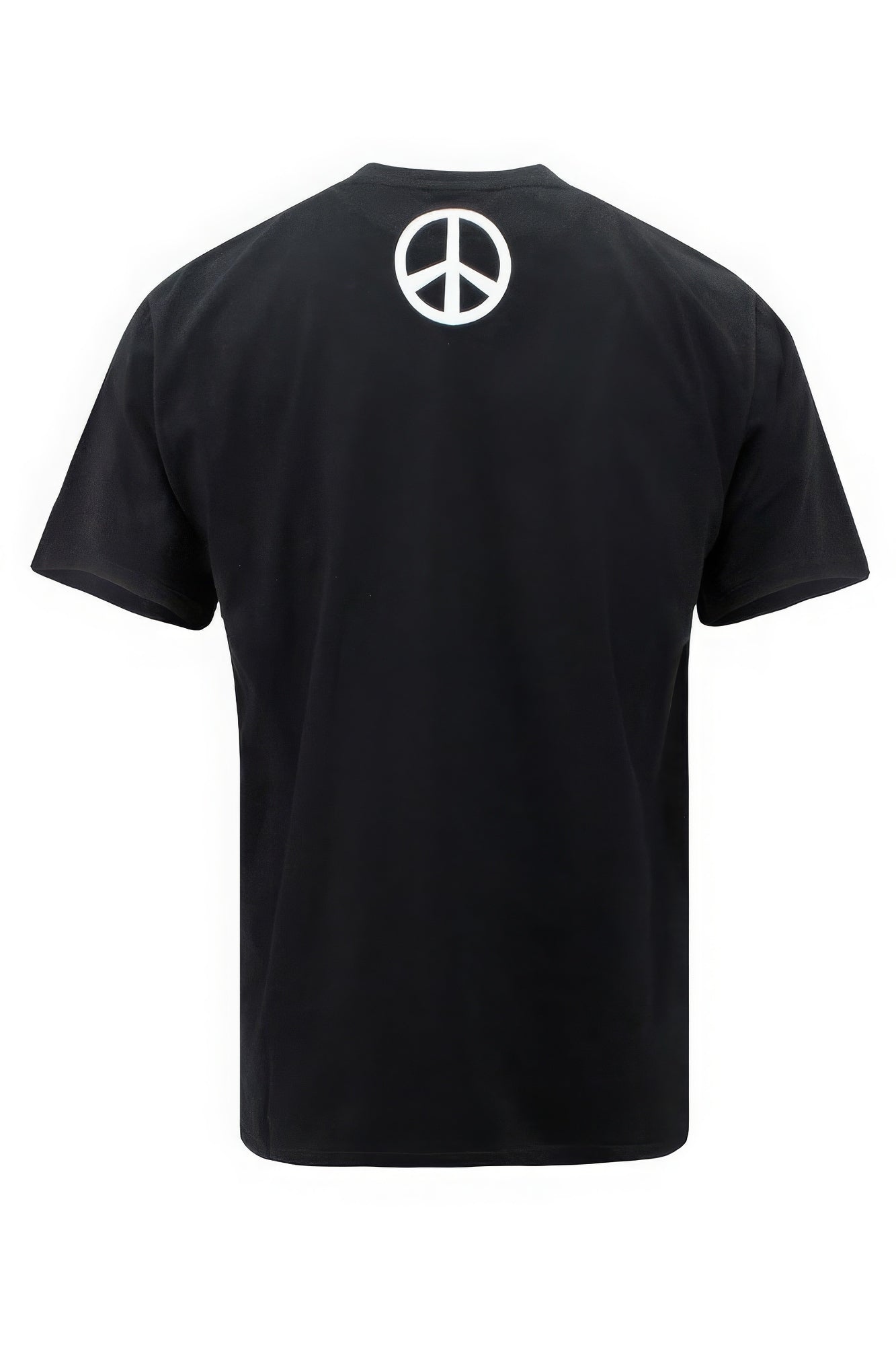 A soothing Mint Peace Happiness T-Shirt featuring a charming puff print design, made from 100% cotton for comfort.