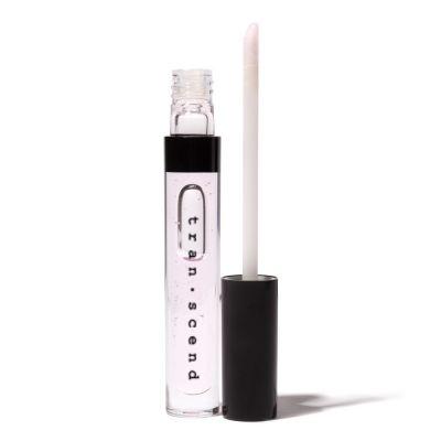 A tube of Peppermint Plumping Lip Gloss showcasing its clear, high-shine formula, designed for fuller lips.