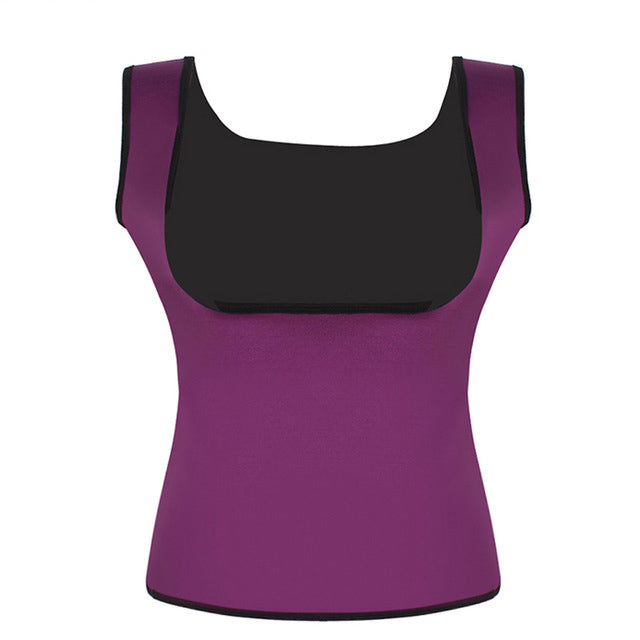 Plus Size Neoprene Sweat Sauna Body Shapers Vest, designed for effective waist training and slimming, showcasing its sleek design and quality materials.